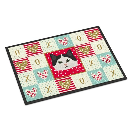 Carolines Treasures 18 x 27 in. Ragamuffin Cat Love Indoor or Outdoor Mat CK5152MAT